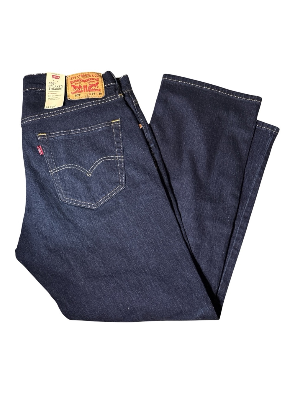 Levi's Men’s 559 Relaxed Straight Jeans in Dark Blue CW-1220